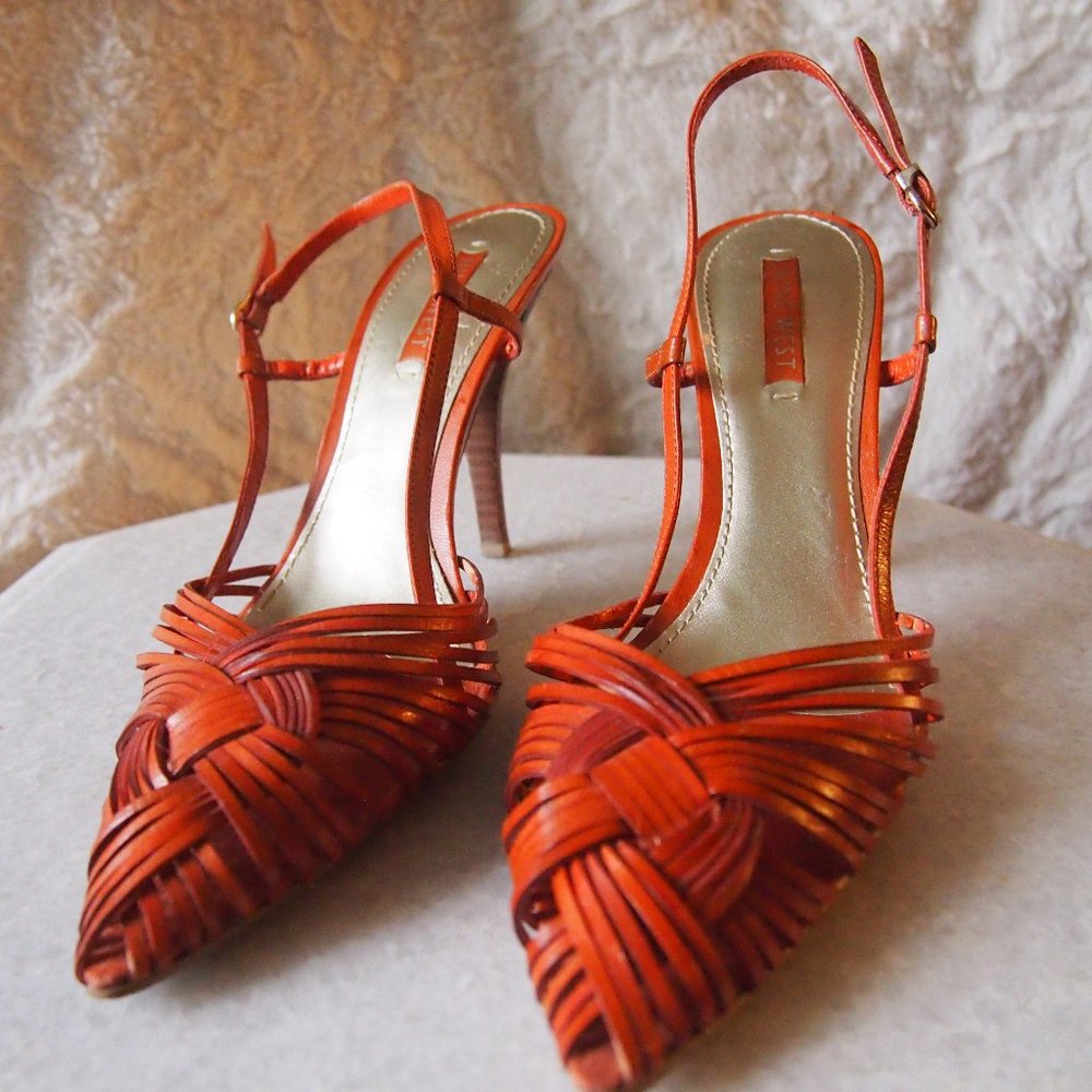 Vintage Leather Nine West Slingback Mule